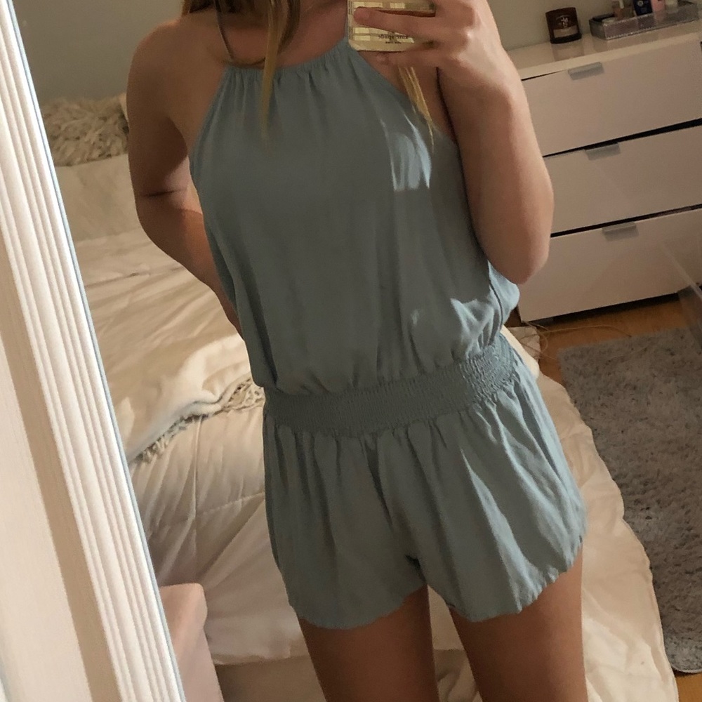 Soft simple blue romper - Picture 4 of 4